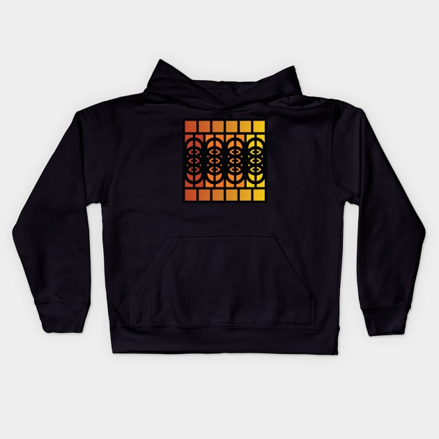 “Dimensional Cloning” - V.4 Orange - (Geometric Art) (Dimensions) - Doc Labs Kids Hoodie by Doc Labs